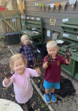 Muddy play outdoors